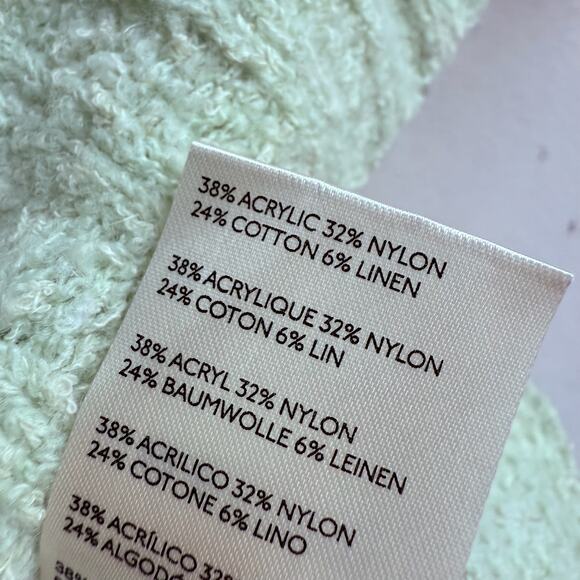 Free People V Neck Cropped Pullover Textured Knit Sweater Light Sage Green - Picture 7 of 8